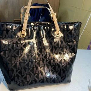 Michael Kors Metallic Jet Set Tote Bag Large Tote